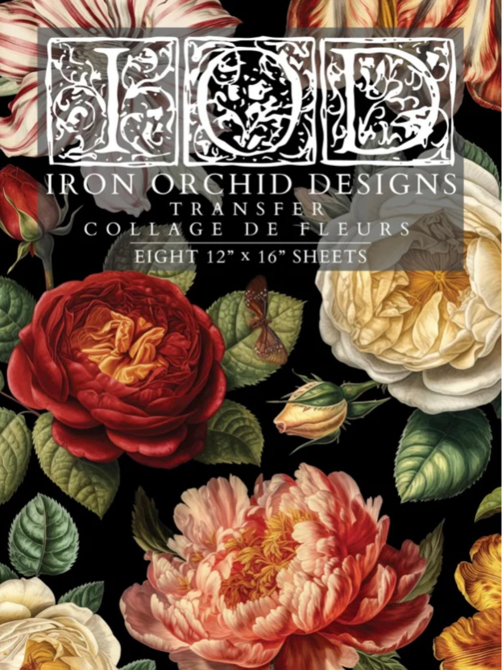Collage De Fleurs Decor Transfer Pad | IOD