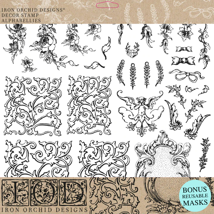 Alphabellies | IOD Decor Stamp