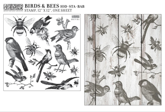 Birds and Bees | IOD Decor Stamp