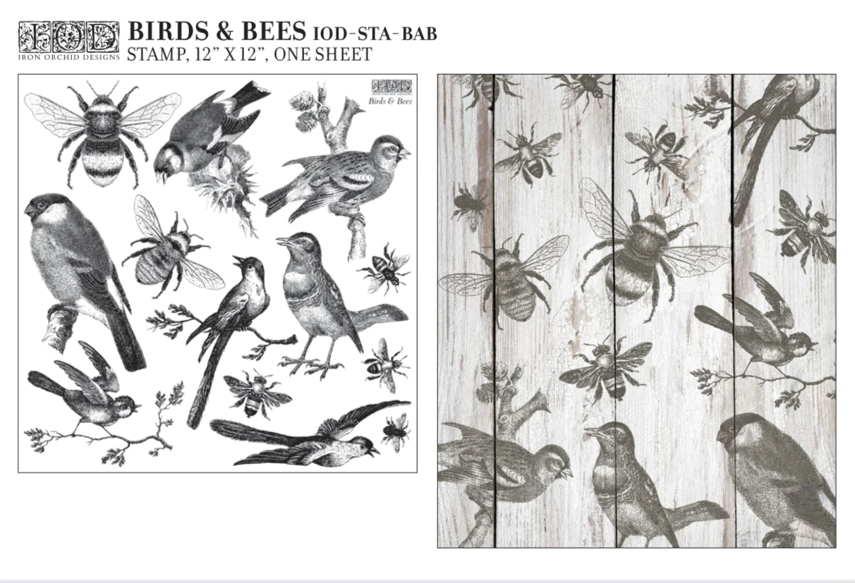 Birds and Bees | IOD Decor Stamp