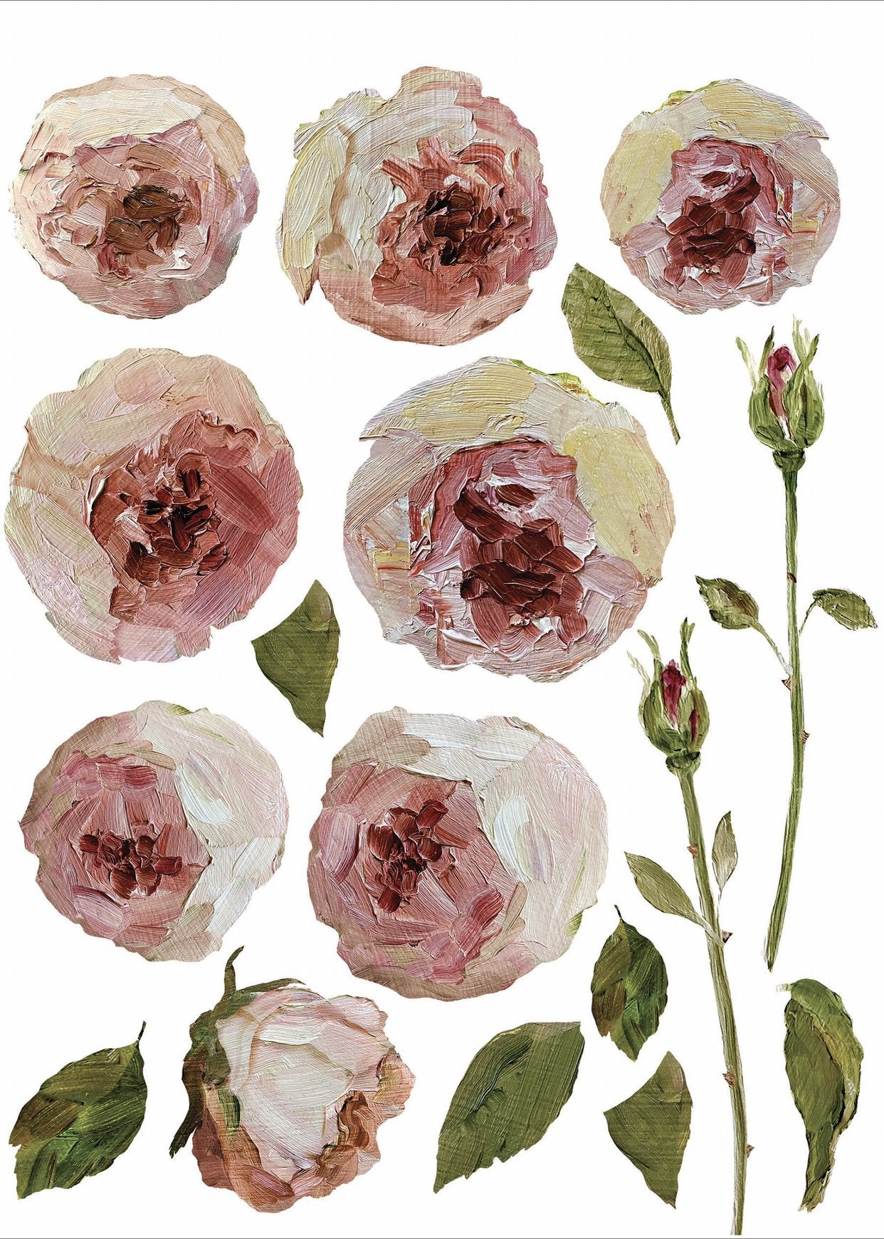 Painterly Florals Decor Transfer | IOD