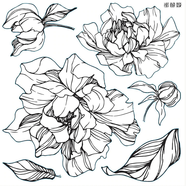 Peonies | IOD Decor Stamp