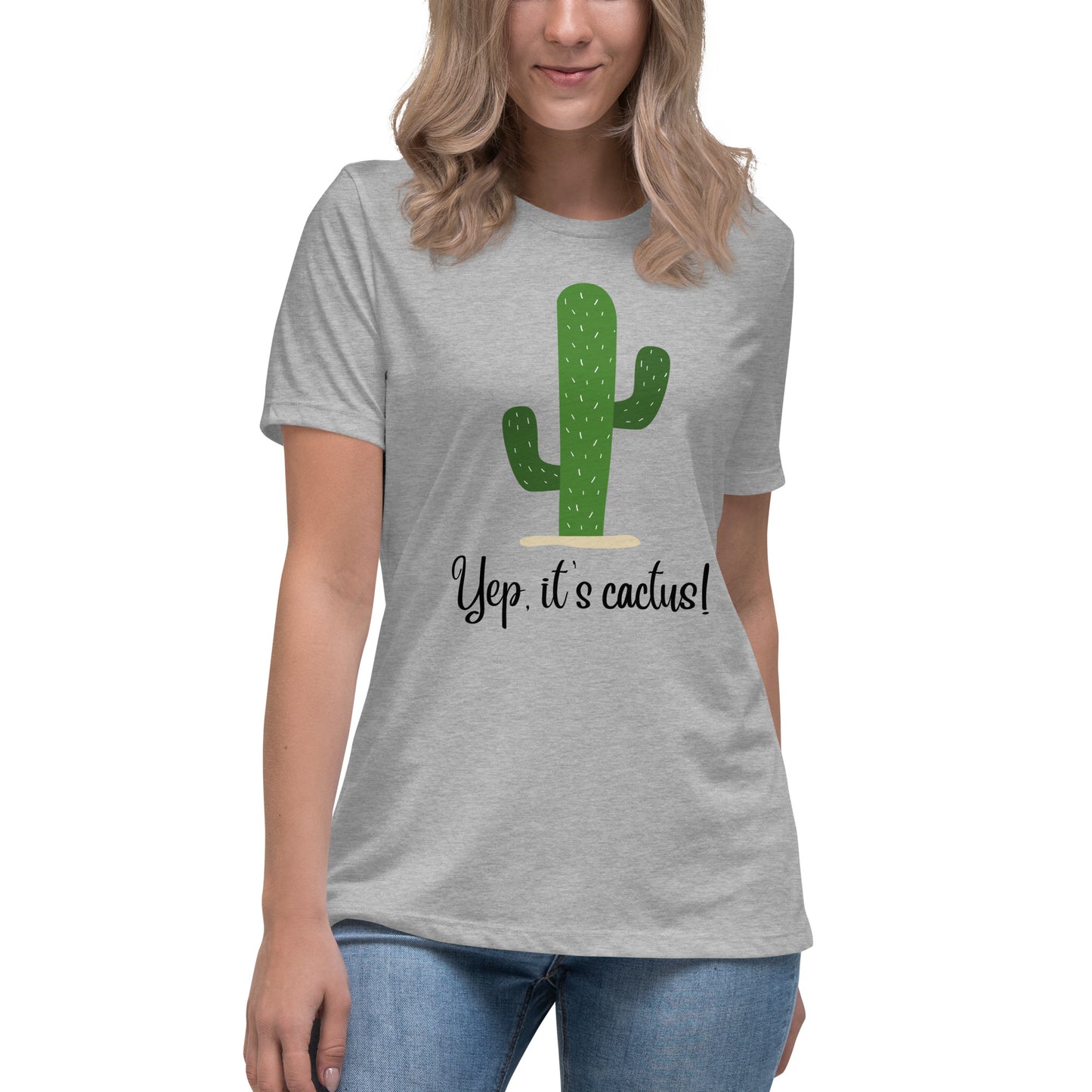 Cactus Black Font Women's Relaxed T-Shirt