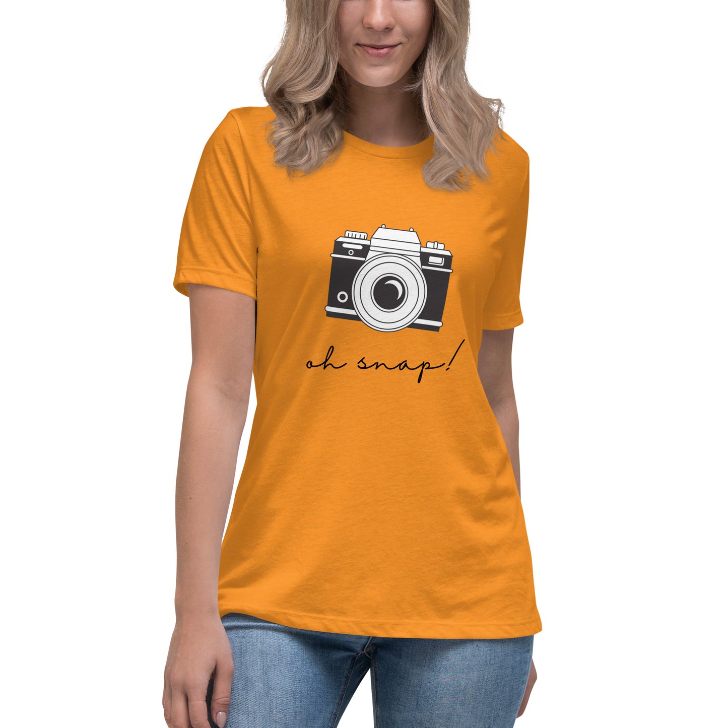Oh Snap (black print) Women's Relaxed T-Shirt