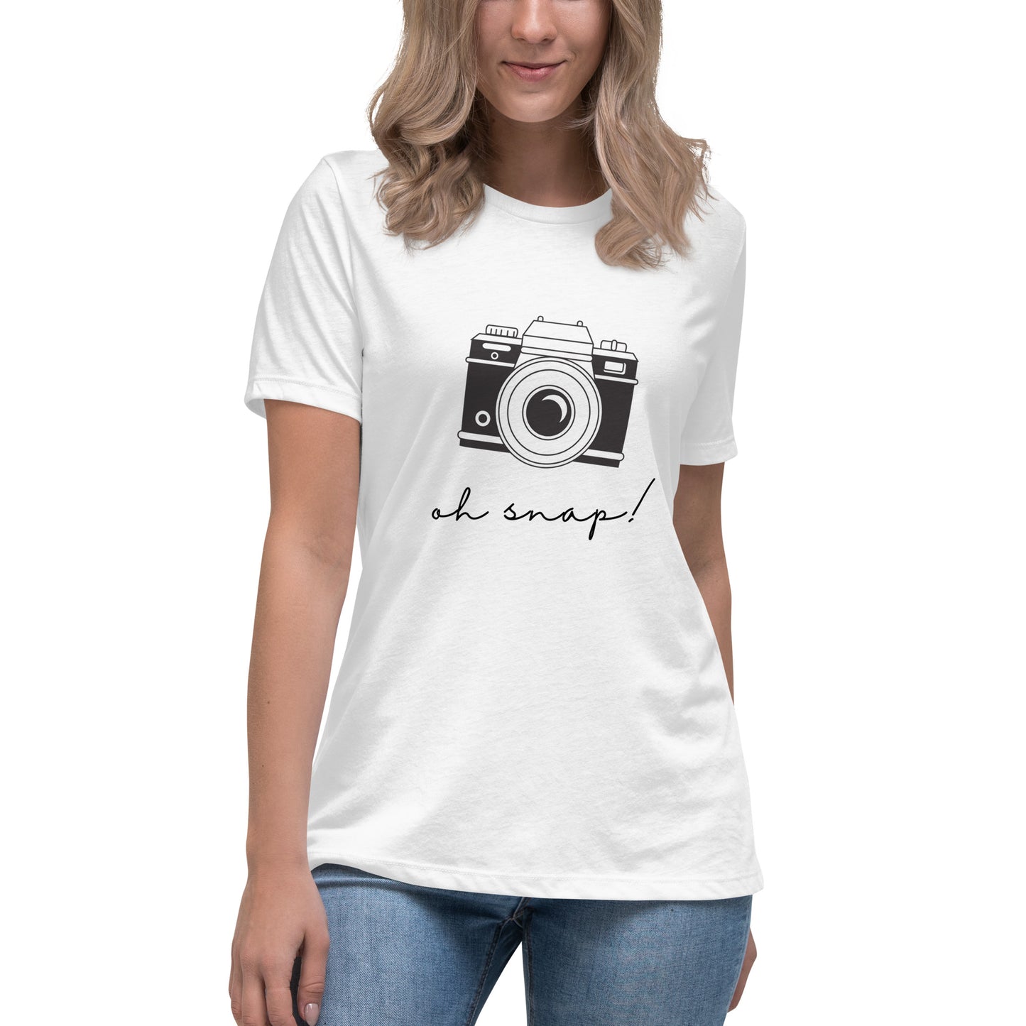 Oh Snap (black print) Women's Relaxed T-Shirt